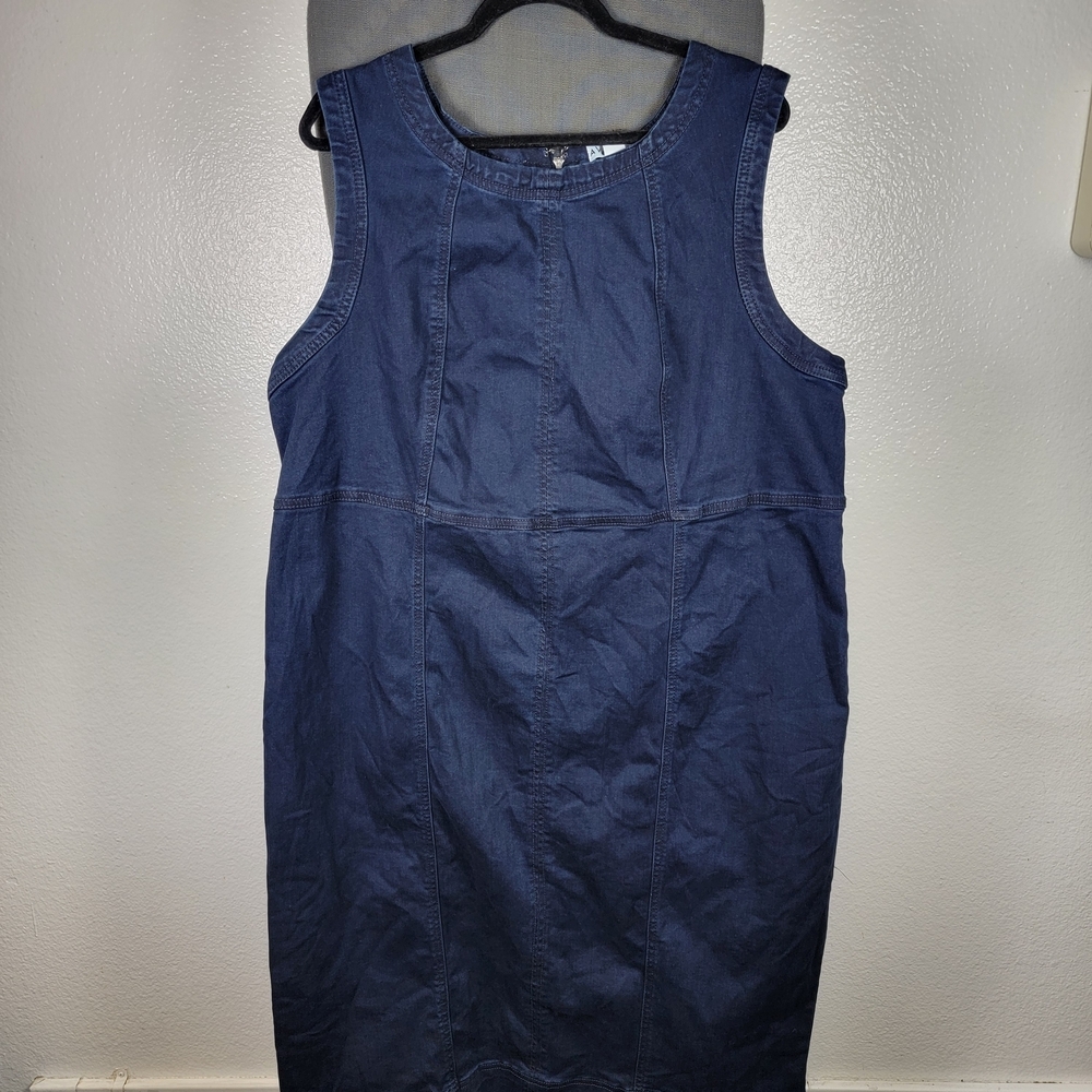 Ava & Viv Dress Women's‎ Denim Midi Body Con Stretch Dark Wash Blue Size 22